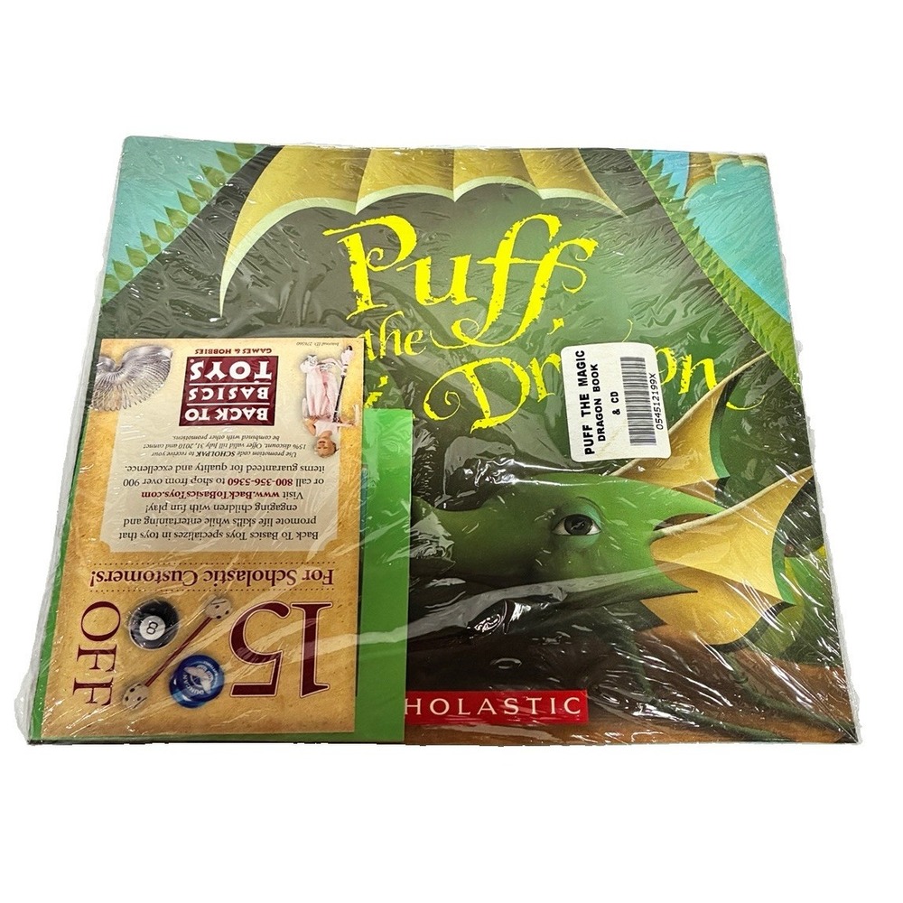 New Sealed Puff the Magic Dragon Book & CD Gift Set Scholastic